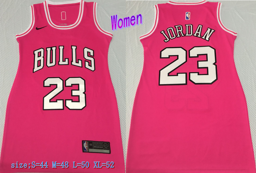 Personalized Women Bulls 23 Michael Jordan Pink Women Swingman Jersey