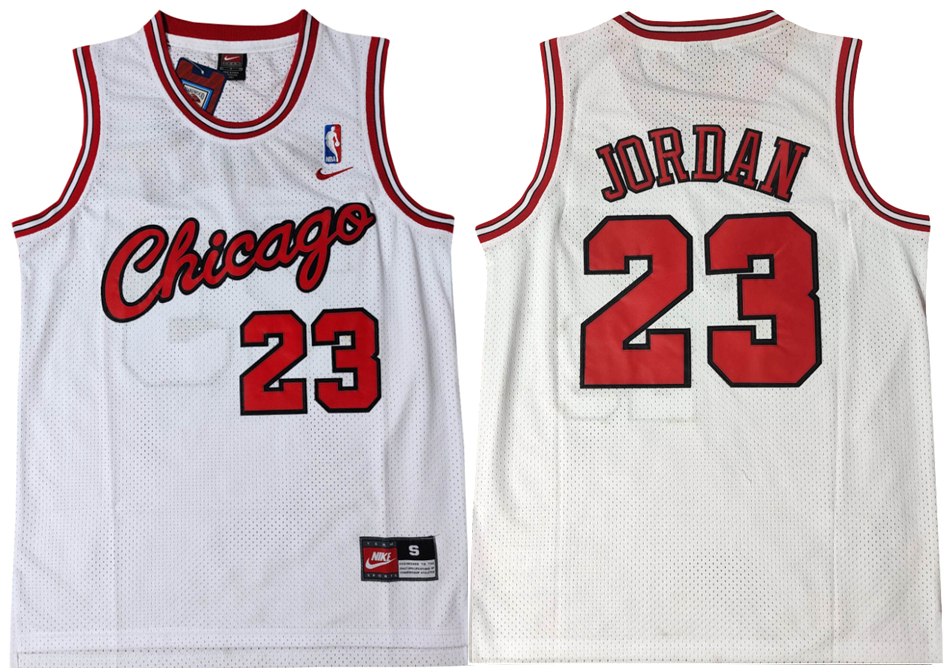 Personalized Bulls 23 Michael Jordan White Swingman Jersey