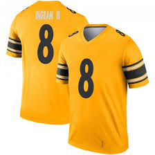 Personalized Men’s Steelers #8 Ingram III Gold Rush Jersey (1)