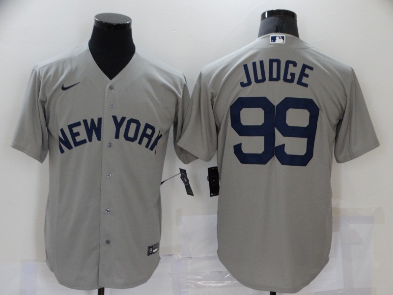Personalized Yankees 99 Aaron Judge Gray 2021 Field Of Dreams Cool Base Jersey