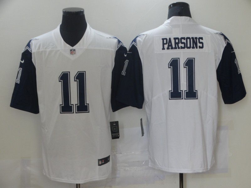 Personalized Men’s Dallas Cowboys #11 Micah Parsons White 2021 Color Rush Stitched NFL Limited Jersey
