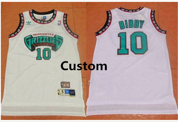 Personalized Custom Men’s Memphis Grizzlies White TThrowback Stitched NBA Jersey