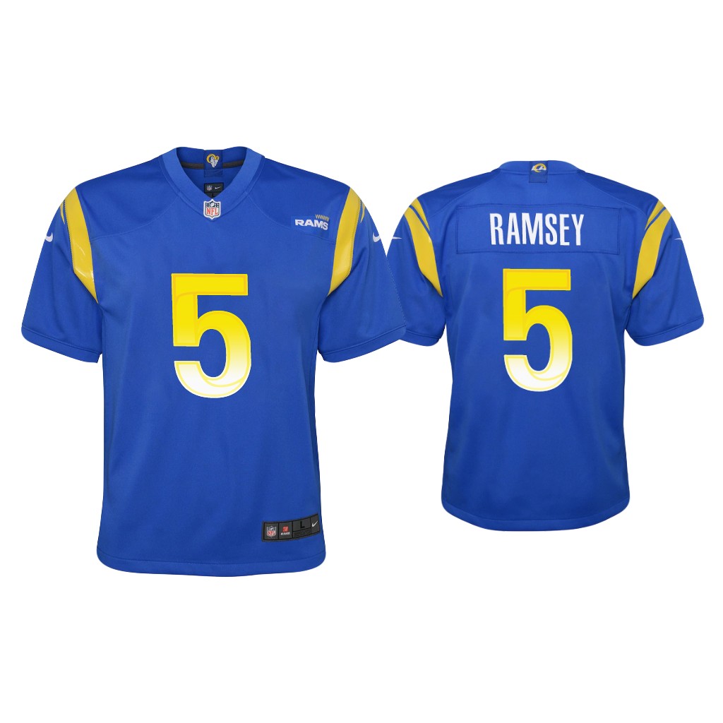 Personalized Youth #5 Jalen Ramsey Rams Limited Royal Jersey