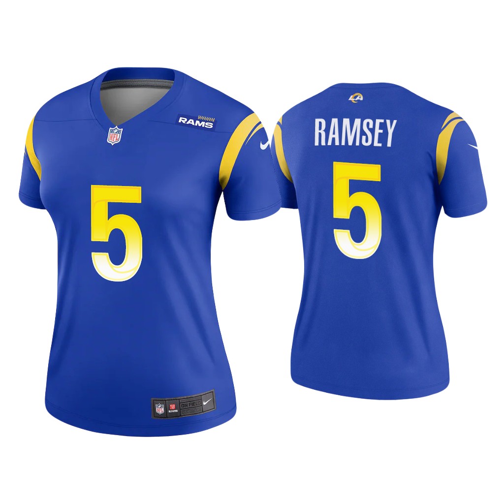 Personalized Women Rams #5 Jalen Ramsey Royal Jersey