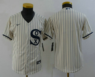 Personalized Youth Chicago White Sox Blank 2021 Cream Field of Dreams Cool Base Stitched Jersey