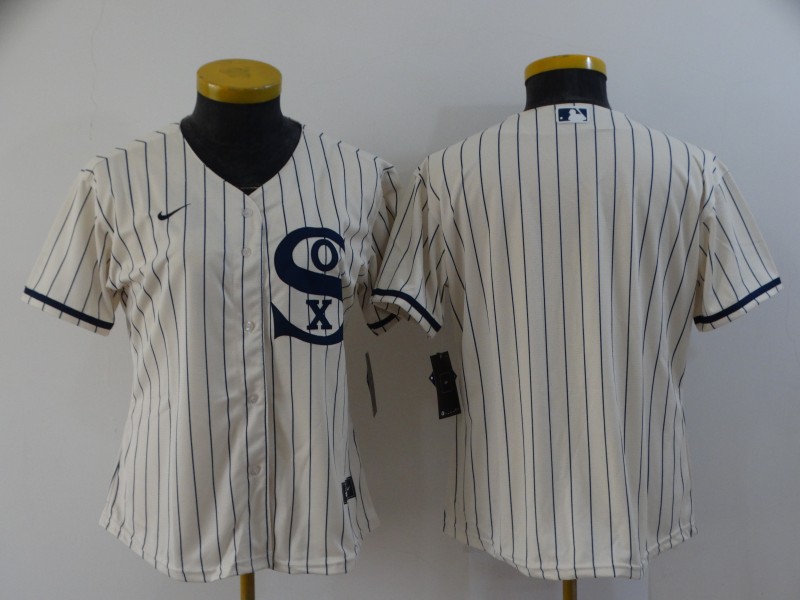 Personalized Women’s Chicago White Sox Blank 2021 Cream Field of Dreams Cool Base Stitched Jersey