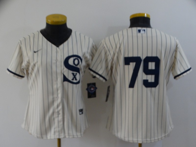 Personalized Women’s Chicago White Sox #79 Jose Abreu 2021 Cream Field of Dreams Cool Base Stitched Jersey