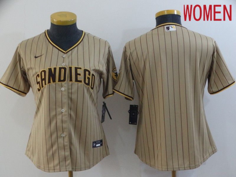Personalized Women San Diego Padres Blank brown Game 2021 MLB Jerseys