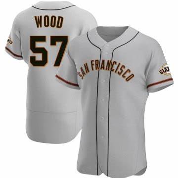 Personalized Men’s San Francisco Giants #57 Alex Wood Gray Flex Base Jersey
