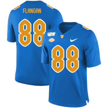 Personalized Pittsburgh Panthers 88 Matt Flanagan Blue 150th Anniversary Patch College Football Jersey