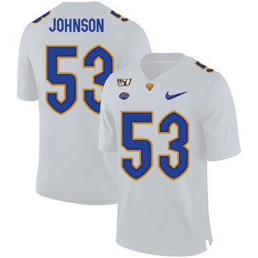 Personalized Pittsburgh Panthers 53 Dorian Johnson White 150th Anniversary Patch College Football Jersey