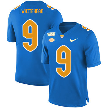 Personalized Pittsburgh Panthers 9 Jordan Whitehead Blue 150th Anniversary Patch College Football Jersey
