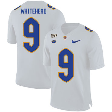 Personalized Pittsburgh Panthers 9 Jordan Whitehead White 150th Anniversary Patch College Football Jersey