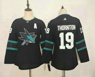 Personalized Youth San Jose Sharks #19 Joe Thornton NEW Black Stitched NHL Jersey