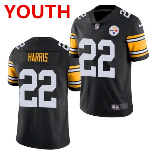 Personalized Youth pittsburgh steelers #22 najee harris black 2021 limited football jersey