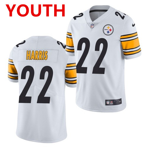 Personalized Youth pittsburgh steelers #22 najee harris white 2021 limited football jersey