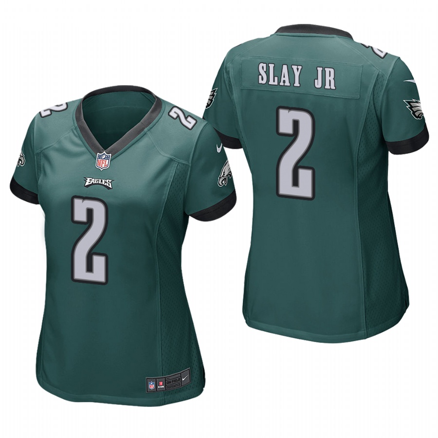 Personalized Women’s Philadelphia Eagles #2 Darius Slay Jr. Midnight Green Game Jersey
