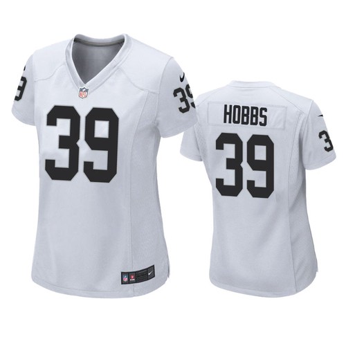 Personalized Women’s Las Vegas Raiders #39 Nate Hobbs White Game Jersey