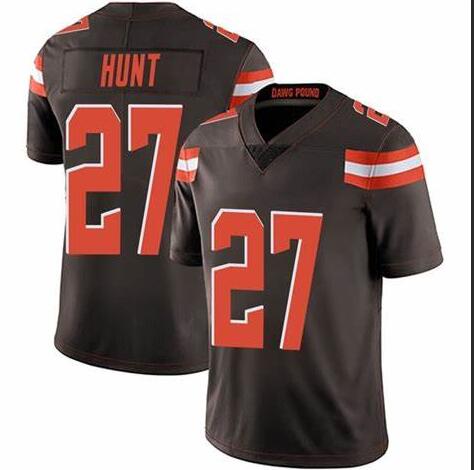 Personalized Browns 27 Kareem Hunt Brown Untouchable Limited Jersey