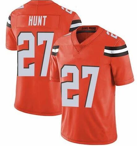 Personalized Browns 27 Kareem Hunt Orange Untouchable Limited Jersey