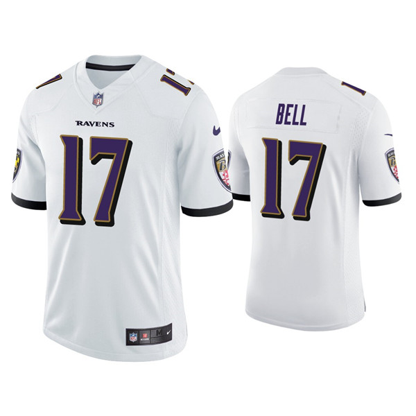 Personalized Men’s Ravens #17 Le’Veon Bell Ravens Limited White Jersey
