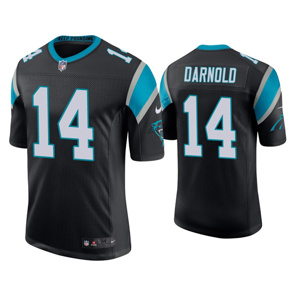 Personalized Men’s Panthers #14 Sam Darnold Limited Black Jersey