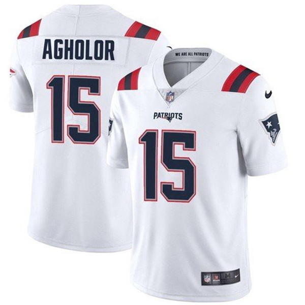 Personalized Men’s New England Patriots #15 Nelson Agholor 2021 White Untouchable Limited Stitched NFL Jersey