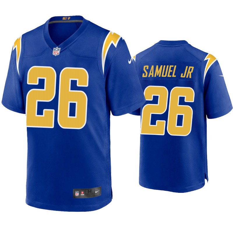 Personalized Men’s Los Angeles Chargers #26 Asante Samuel Jr. Royal Untouchable Limited Stitched Jersey