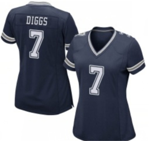Personalized Women Cowboys #7 Trevon Diggs Blue Limited Jersey
