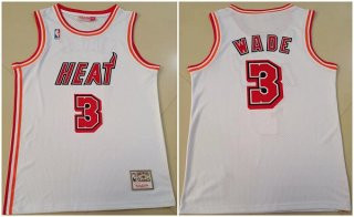 Personalized Men’s Miami Heat #3 Dwyane Wade Throwback Stitched Basketball Jersey