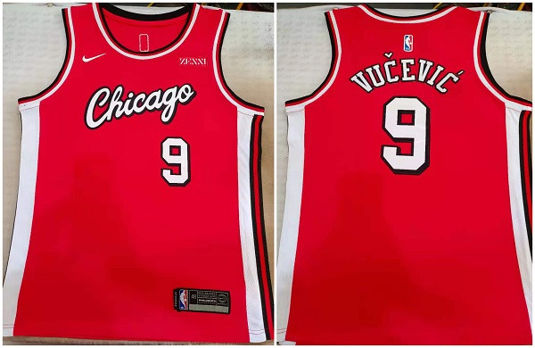 Personalized Men’s Chicago Bulls #9 Nikola Vucevic Red Stitched Basketball Jersey