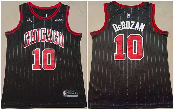 Personalized Men’s Chicago Bulls #10 DeMar DeRozan Black Stitched Basketball Jersey