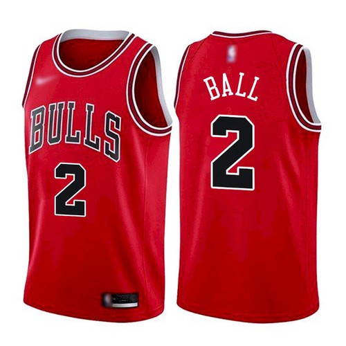 Personalized Men’s Chicago Bulls #2 Lonzo Ball Red 2021 Swingman Stitched Jersey