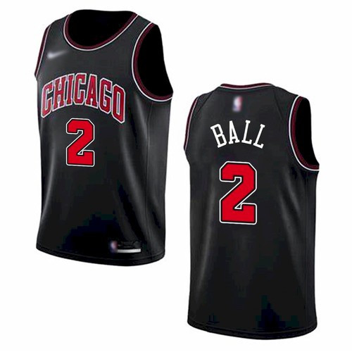 Personalized Men’s Chicago Bulls #2 Lonzo Ball Black 2021 Swingman Stitched Jersey