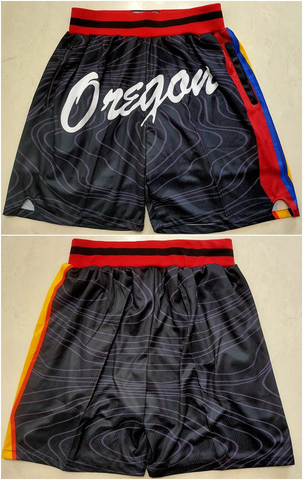 Personalized Men’s Portland Trail Blazers Black Shorts (Run Small)