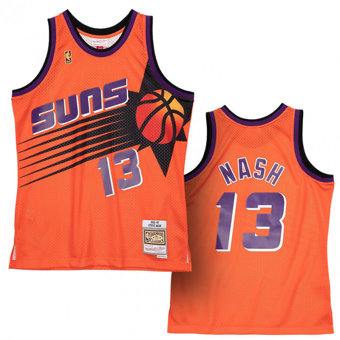 Personalized Men’s Phoenix Suns #13 Steve Nash Orange 1996-97 Throwback Stitched Jersey