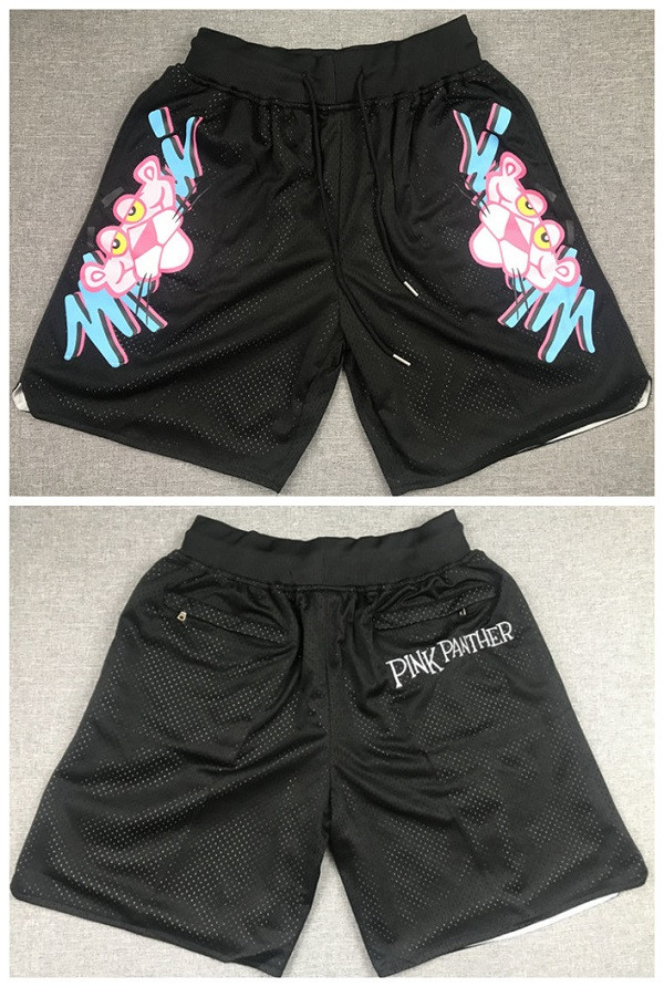 Personalized Men’s Miami Heat Black ‘Pink Panther’ Shorts (Run Small)