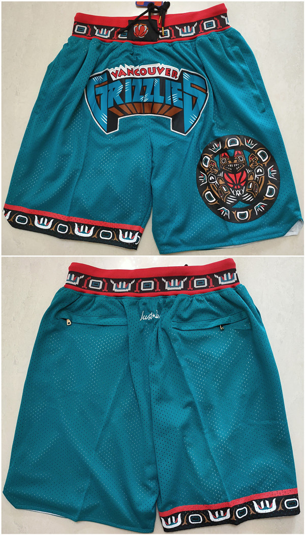 Personalized Men’s Memphis Grizzlies Teal Shorts (Run Small)