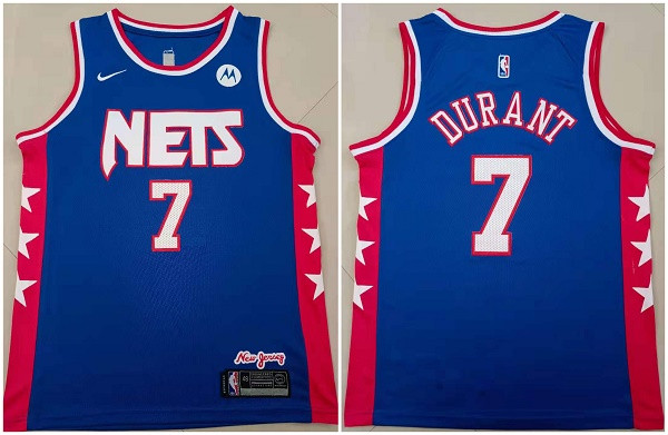 Personalized Men’s Brooklyn Nets #7 Kevin Durant Blue Stitched Basketball Jersey