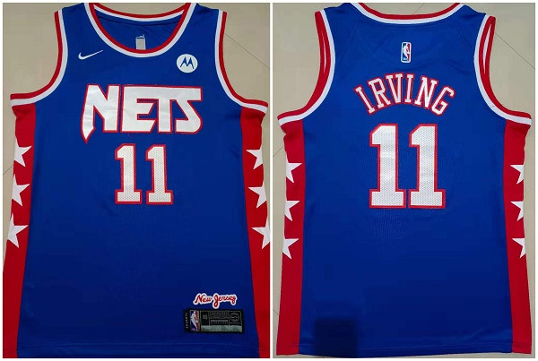Personalized Men’s Brooklyn Nets #11 Kyrie Irving Blue Stitched Basketball Jersey