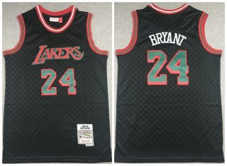 Personalized Men’s Black Los Angeles Lakers #24 Kobe Bryant 2007-08 Mitchell & Ness Hardwood Classics Stitched Jersey