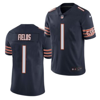 Personalized Women’s Navy Chicago Bears #1 Justin Fields 2021 NFL Draft untouchable Limited Stitched Jersey