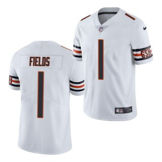 Personalized Women’s White Chicago Bears #1 Justin Fields 2021 NFL Draft untouchable Limited Stitched Jersey