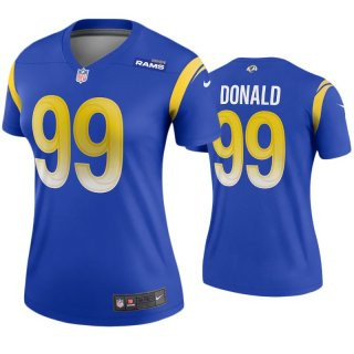 Personalized Women’s Royal Los Angeles Rams #99 Aaron Donald 2020 Stitched Jersey