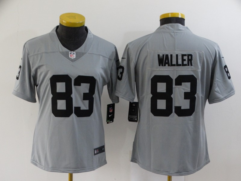 Personalized Women’s Las Vegas Raiders #83 Darren Waller Grey Untouchable Limited Stitched