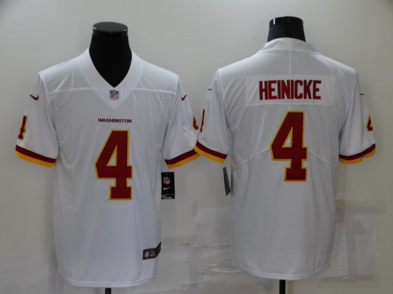 Personalized Men’s Washington Redskins #4 Taylor Heinicke White NEW 2020 Untouchable Stitched NFL Limited Jersey