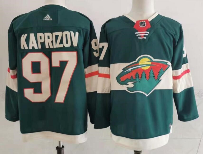Personalized Wild 97 Kirill Kaprizov Green Jersey