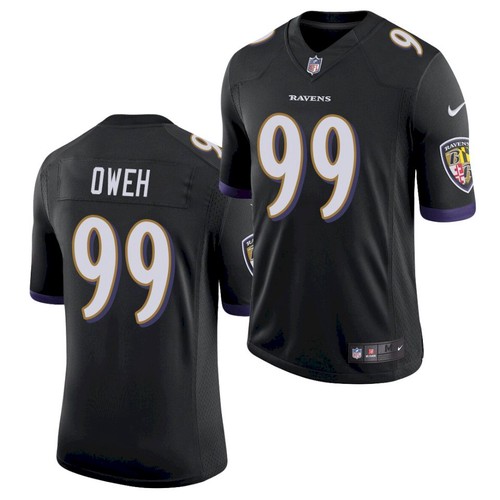 Personalized Custom Big Size Men’s Baltimore Ravens #99 Jayson Oweh Black Jersey