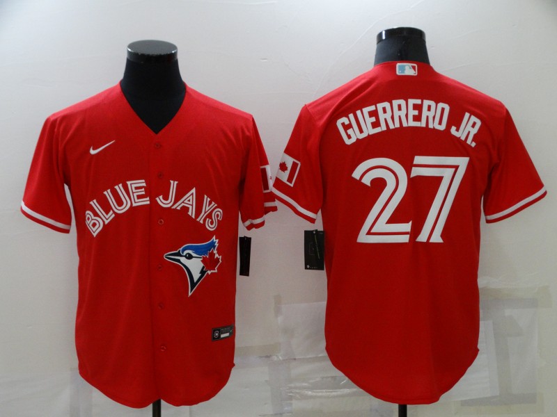 Personalized Men’s Toronto Blue Jays #27 Vladimir Guerrero Jr. Red Cool Base Stitched Jersey