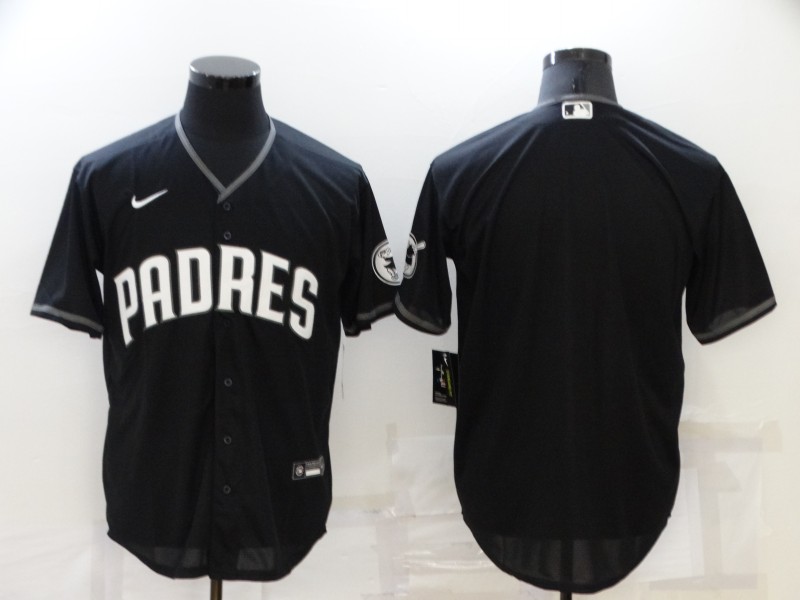 Personalized Men’s San Diego Padres Blank Black Cool Base Stitched Baseball Jersey